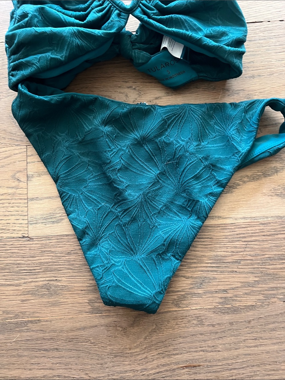 Tularosa Teal Textured Halter Bikini - Picture 3 of 3
